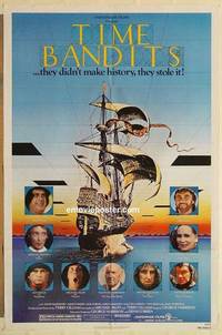 h096 TIME BANDITS one-sheet movie poster '81 John Cleese, Sean Connery