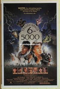 h126 TRANSYLVANIA 6-5000 one-sheet movie poster '85 Jeff Goldblum