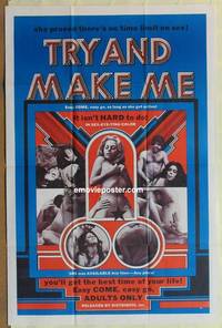 h133 TRY & MAKE ME one-sheet movie poster '70s no time limit on sex!