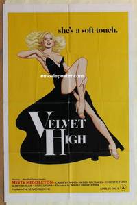 h175 VELVET HIGH one-sheet movie poster '80 great sexy Misty Middleton!