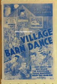 h188 VILLAGE BARN DANCE one-sheet movie poster R53 Cromwell, Doris Day