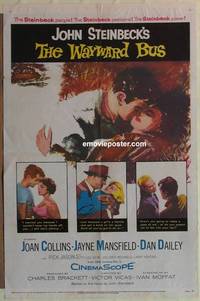 h215 WAYWARD BUS one-sheet movie poster '57 Jayne Mansfield, Joan Collins
