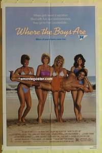 h233 WHERE THE BOYS ARE '84 one-sheet movie poster '84 sexy Lisa Hartman!
