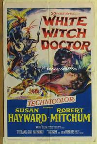 h234 WHITE WITCH DOCTOR one-sheet movie poster '53 Susan Hayward, Mitchum