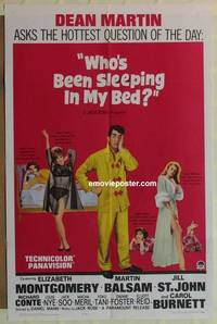h237 WHO'S BEEN SLEEPING IN MY BED one-sheet movie poster '63 Dean Martin
