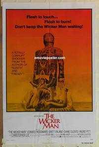 h239 WICKER MAN one-sheet movie poster '74 Christopher Lee, Britt Ekland