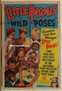 h250 WILD POSES one-sheet movie poster R52 Our Gang, Spanky, Buckwheat!