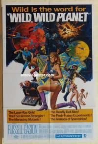 h253 WILD, WILD, WILD PLANET one-sheet movie poster R67 Tony Russell