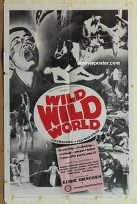 h252 WILD WILD WORLD one-sheet movie poster '65 Elvis Presley!