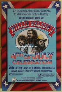 h255 WILLIE NELSON'S 4TH OF JULY CELEBRATION one-sheet movie poster '79