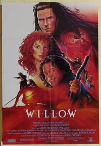 h256 WILLOW one-sheet movie poster '88 Val Kilmer, George Lucas, Ron Howard