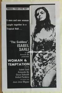 h265 WOMAN & TEMPTATION one-sheet movie poster '65 sexy Isabel Sarli!