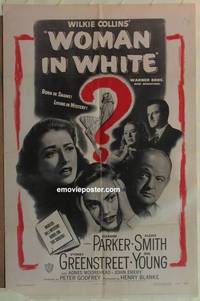 h266 WOMAN IN WHITE one-sheet movie poster '48 Eleanor Parker, Greenstreet