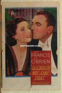 h270 WOMEN ARE LIKE THAT one-sheet movie poster '38 sexy Kay Francis!