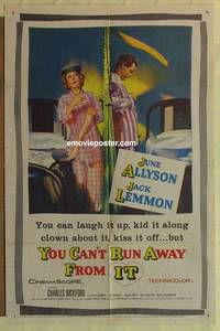 h286 YOU CAN'T RUN AWAY FROM IT one-sheet movie poster '56 Lemmon, Allyson
