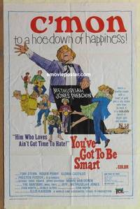 h301 YOU'VE GOT TO BE SMART one-sheet movie poster '67 Preston Foster