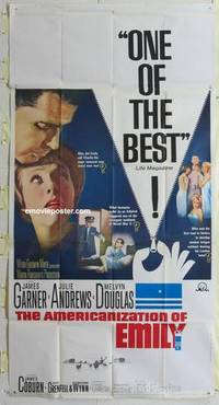 k159 AMERICANIZATION OF EMILY three-sheet movie poster '64 Garner, Andrews