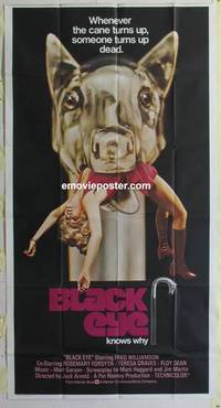 k106 BLACK EYE int'l three-sheet movie poster '74 wild killer dog image!