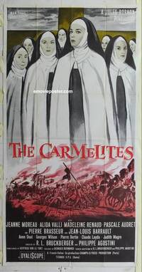 k230 CARMELITES three-sheet movie poster '60 Jeanne Moreau, Alida Valli