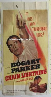 k237 CHAIN LIGHTNING three-sheet movie poster '49 Humphrey Bogart
