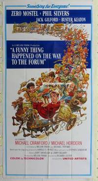 k319 FUNNY THING HAPPENED ON THE WAY TO THE FORUM int'l three-sheet movie poster '66