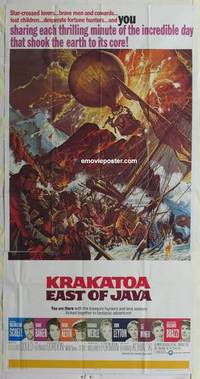 k397 KRAKATOA EAST OF JAVA three-sheet movie poster '69 Maximilian Schell