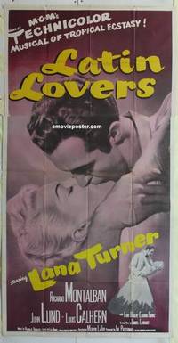 k400 LATIN LOVERS three-sheet movie poster '53 Lana Turner, Montalban