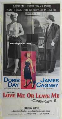 k418 LOVE ME OR LEAVE ME three-sheet movie poster '55 Doris Day, Cagney