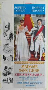 k422 MADAME three-sheet movie poster '63 Sophia Loren, Hossein