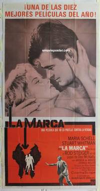 k436 MARK Spanish/US three-sheet movie poster '61 sexual offender crime!