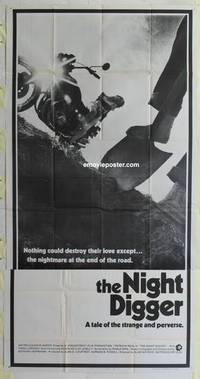 k127 NIGHT DIGGER three-sheet movie poster '71 a strange and perverse tale!