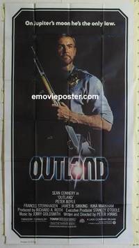 k130 OUTLAND three-sheet movie poster '81 Sean Connery, Peter Boyle