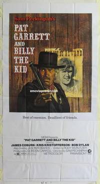 k488 PAT GARRETT & BILLY THE KID three-sheet movie poster '73 Bob Dylan