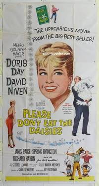 k499 PLEASE DON'T EAT THE DAISIES three-sheet movie poster '60 Doris Day
