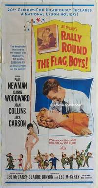 k506 RALLY ROUND THE FLAG BOYS three-sheet movie poster '59 Paul Newman