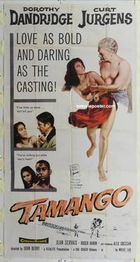 k539 TAMANGO three-sheet movie poster '59 Dorothy Dandridge, Curt Jurgens