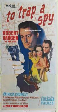 k559 TO TRAP A SPY three-sheet movie poster '66 Robert Vaughn, Man from UNCLE