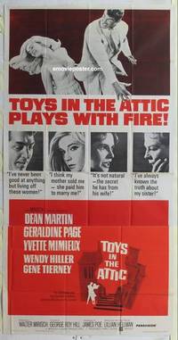 k562 TOYS IN THE ATTIC three-sheet movie poster '63 Dean Martin, Mimieux
