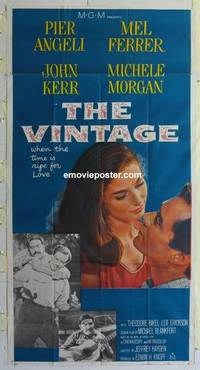 k581 VINTAGE three-sheet movie poster '57 close up Pier Angeli, Mel Ferrer