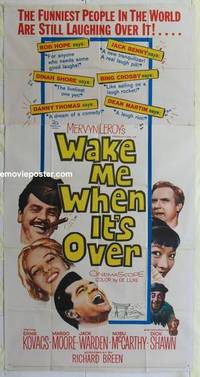 k583 WAKE ME WHEN IT'S OVER three-sheet movie poster '60 Ernie Kovacs
