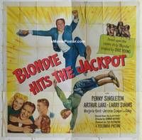 k025 BLONDIE HITS THE JACKPOT six-sheet movie poster '49 Singleton, Lake