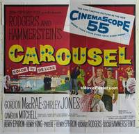 k030 CAROUSEL six-sheet movie poster '56 Shirley Jones, Gordon MacRae