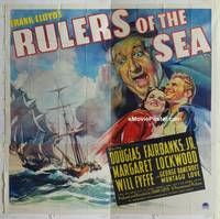k087 RULERS OF THE SEA six-sheet movie poster '39 Fairbanks Jr, Lockwood