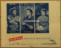 a010 3:10 TO YUMA half-sheet movie poster '57 Glenn Ford, Heflin, western!