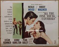 a026 ALL THE FINE YOUNG CANNIBALS half-sheet movie poster '60 Natalie Wood