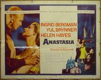 a030 ANASTASIA half-sheet movie poster '56 Ingrid Bergman, Yul Brynner