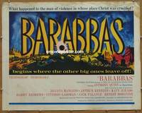 a060 BARABBAS half-sheet movie poster '62 Anthony Quinn, Silvana Mangano