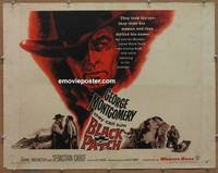 a096 BLACK PATCH half-sheet movie poster '57 one-eyed George Montgomery!