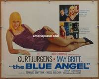 a100 BLUE ANGEL half-sheet movie poster '59 Curt Jurgens, May Britt