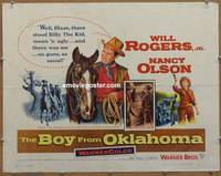 a106 BOY FROM OKLAHOMA half-sheet movie poster '54 Will Rogers Jr.